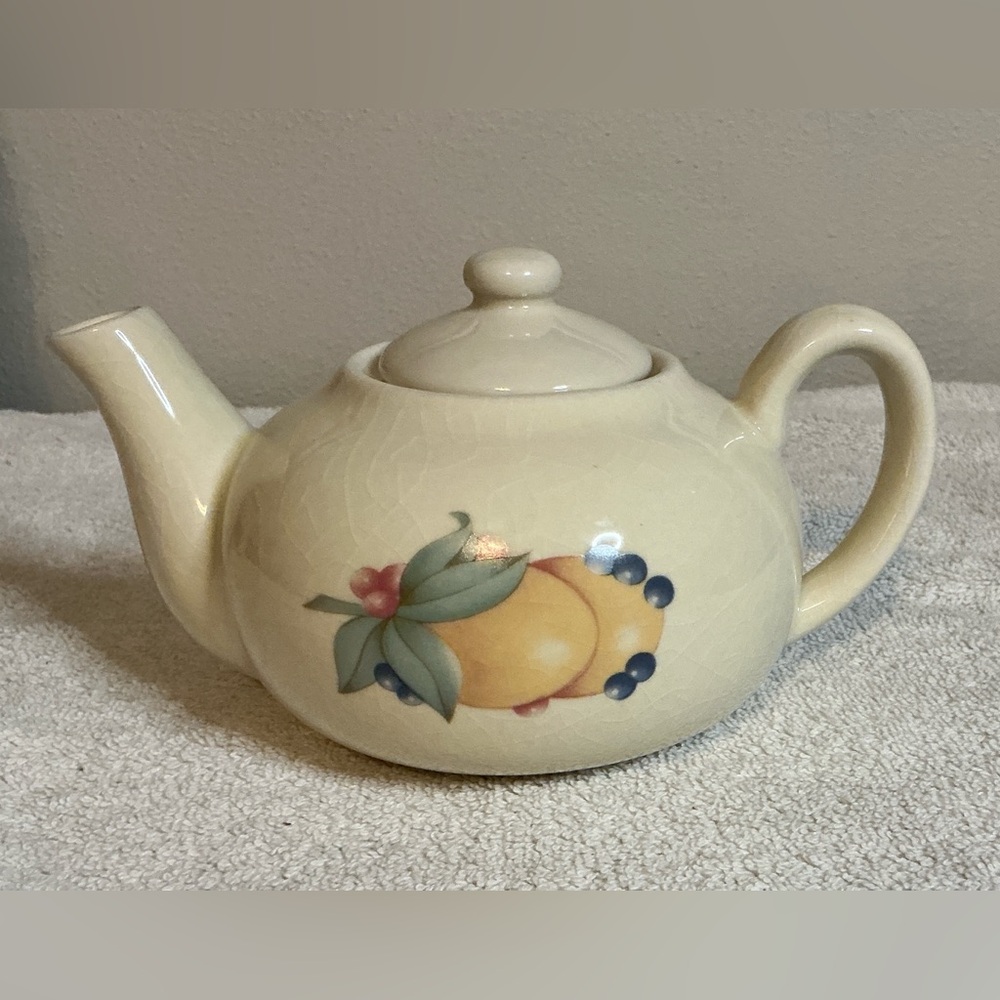 Corelle Corning Coordinates Mini Tea Pot W/ Lid Abundace Pattern With Org. Box